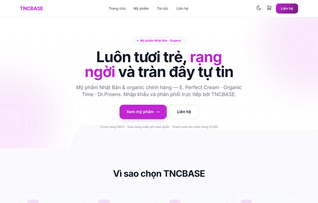 Website bán hàng online theo thương hiệu riêng