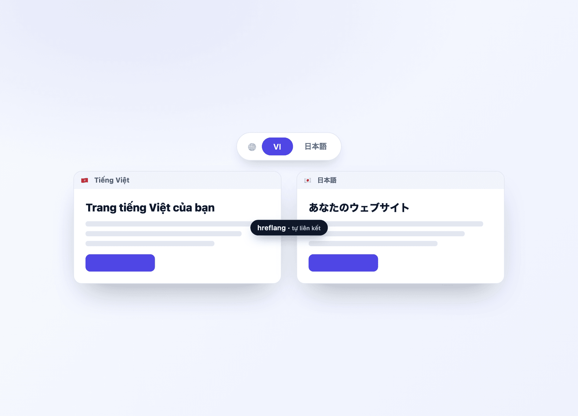 Minh hoạ trang song ngữ Việt – Nhật với chuyển ngôn ngữ và hreflang