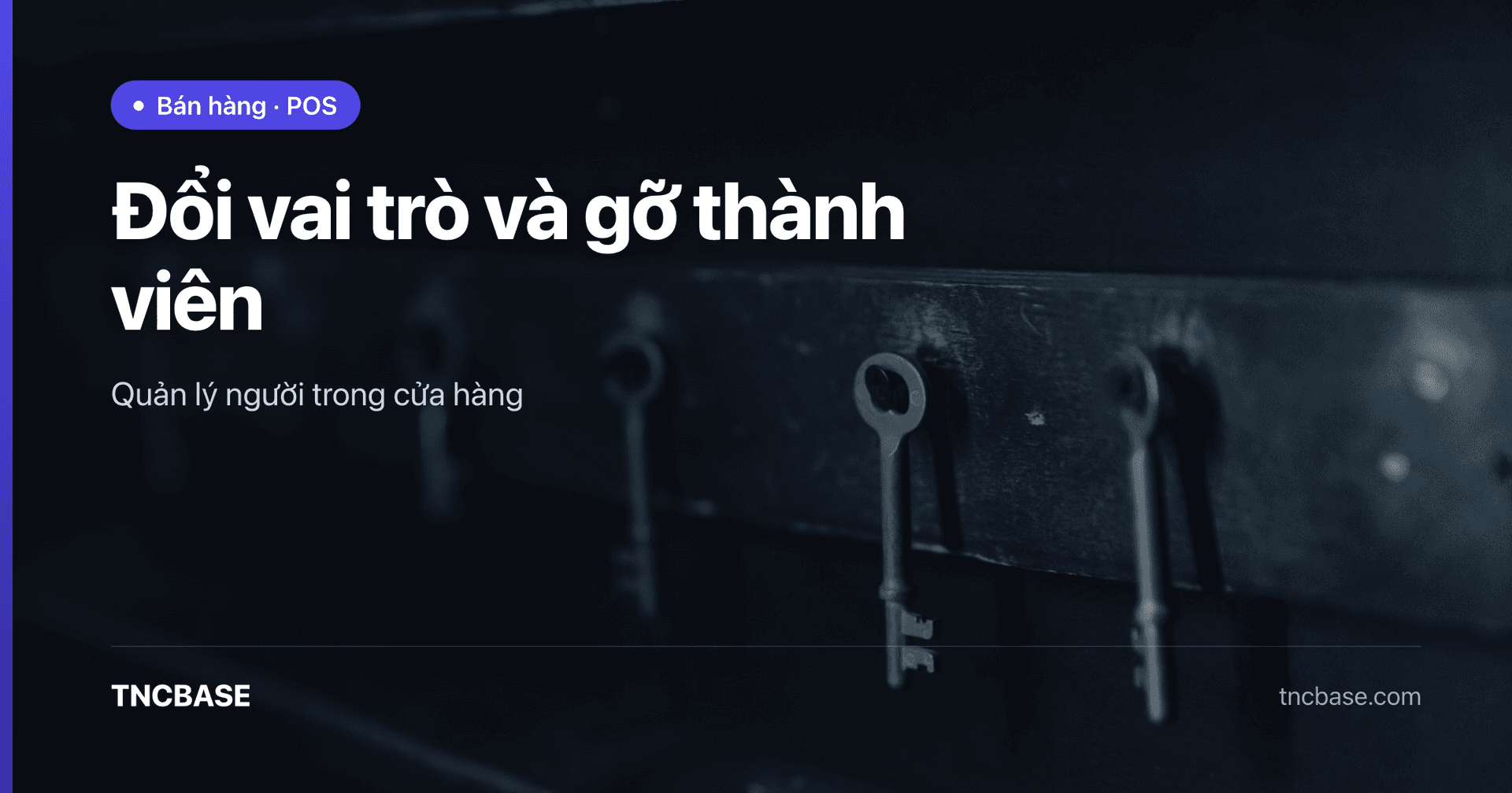 Ảnh bìa bài đổi vai trò, gán chi nhánh và gỡ thành viên trên app TNCBASE