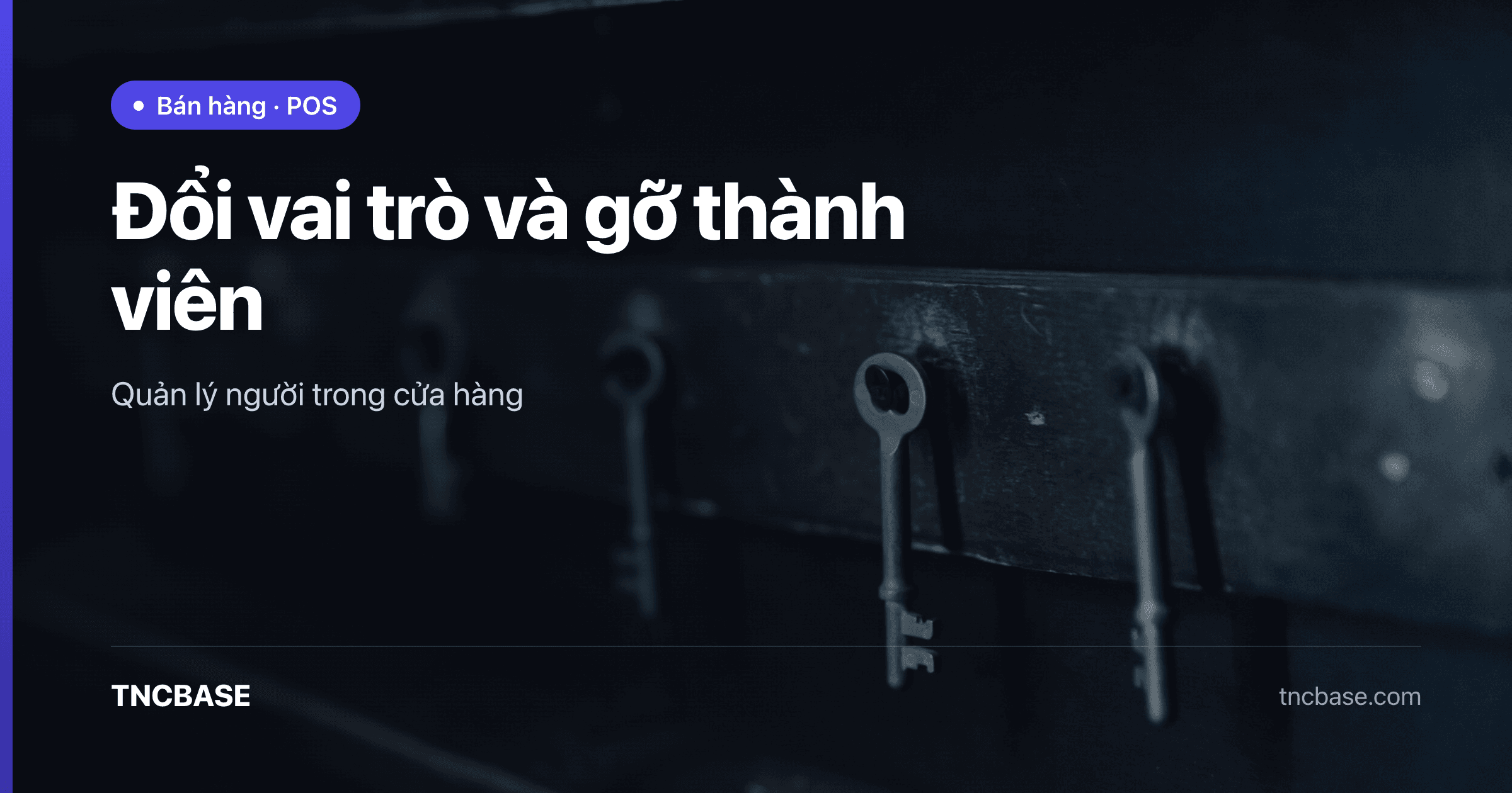 Ảnh bìa bài đổi vai trò, gán chi nhánh và gỡ thành viên trên app TNCBASE
