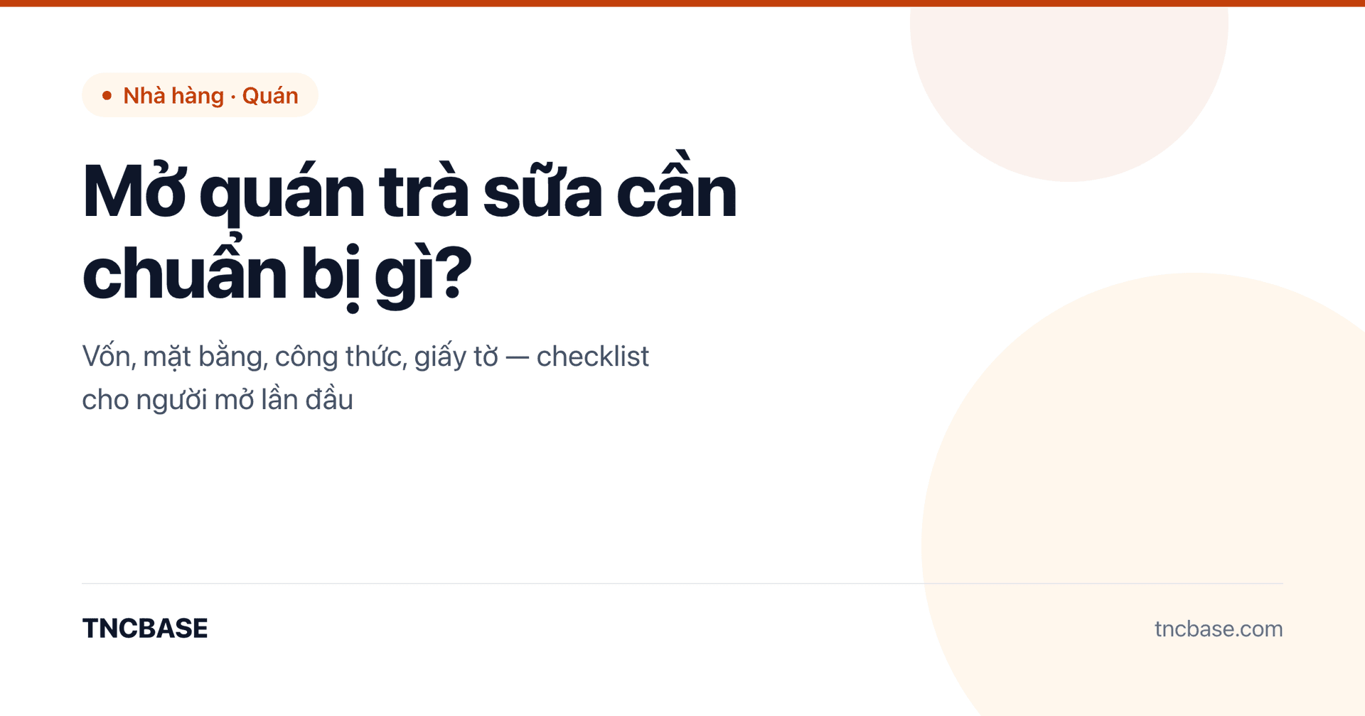 Ảnh bìa bài viết mở quán trà sữa cần chuẩn bị gì